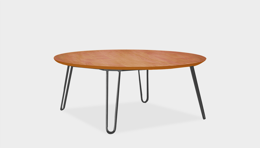 reddie-raw round coffee table 90dia x 35H *cm / Wood Teak~Natural / Metal~Grey Willy Coffee Table Round
