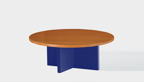 reddie-raw round coffee table 90dia x 35H *cm / Wood Teak~Natural / Metal~Navy Bob Coffee Table Round