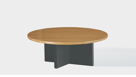 reddie-raw round coffee table 90dia x 35H *cm / Wood Teak~Oak / Metal~Grey Bob Coffee Table Round