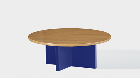 reddie-raw round coffee table 90dia x 35H *cm / Wood Teak~Oak / Metal~Navy Bob Coffee Table Round