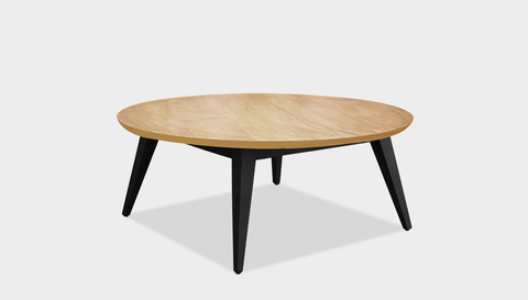 reddie-raw round coffee table 90dia x 35H *cm / Wood Teak~Oak / Wood Teak~Black Vinny Coffee Table Round
