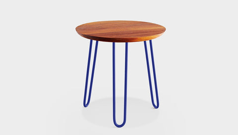 reddie-raw round side table 35dia x 45H *cm / Wood Teak~Natural / Metal~Navy Willy Side Table Round
