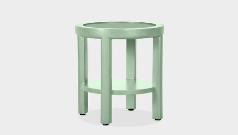 reddie-raw round side table 45 dia x 45 H (*cm) / No Stone / Lacquer~Mint Rita Side Table