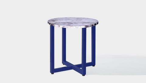 reddie-raw round side table 45dia x 45H *cm / Stone~Calacatta Viola / Metal~Navy Suzy Side Table Round