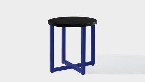 reddie-raw round side table 45dia x 45H *cm / Wood Teak~Black / Metal~Navy Suzy Side Table Round