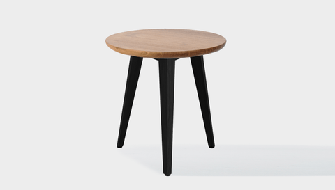 reddie-raw round side table 45dia x 45H *cm / Wood Teak~Natural / Wood Teak~Black Vinny Side Table Round