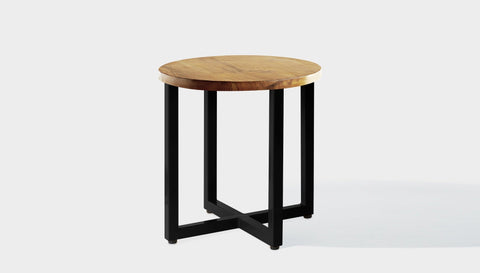 reddie-raw round side table 45dia x 45H *cm / Wood Teak~Oak / Metal~Black Suzy Side Table Round