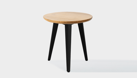 reddie-raw round side table 45dia x 45H *cm / Wood Teak~Oak / Wood Teak~Black Vinny Side Table Round