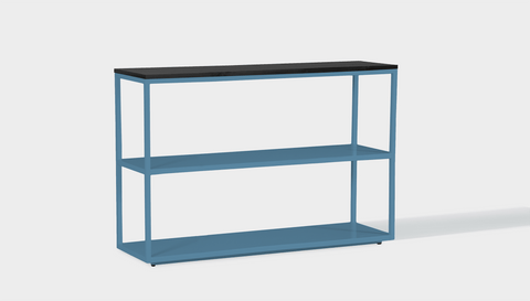 reddie-raw shelf 120W x 35D x 80H *cm / Wood Teak~Black / Metal~Blue Suzy Shelf / Bookcase
