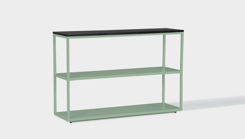 reddie-raw shelf 120W x 35D x 80H *cm / Wood Teak~Black / Metal~Mint Suzy Shelf / Bookcase