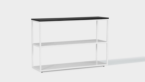 reddie-raw shelf 120W x 35D x 80H *cm / Wood Teak~Black / Metal~White Suzy Shelf / Bookcase
