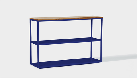 reddie-raw shelf 120W x 35D x 80H *cm / Wood Teak~Oak / Metal~Navy Suzy Shelf / Bookcase