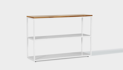 reddie-raw shelf 120W x 35D x 80H *cm / Wood Teak~Oak / Metal~White Suzy Shelf / Bookcase