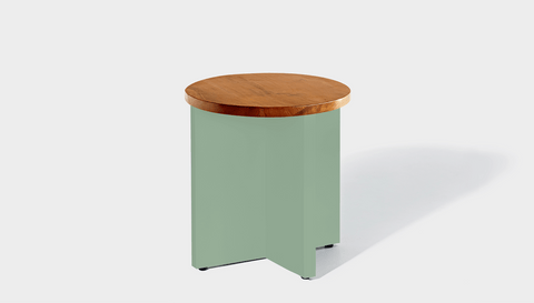 reddie-raw Side Table 45dia x 45H *cm / Wood Teak~Natural / Metal~Mint Bob Side Table Round