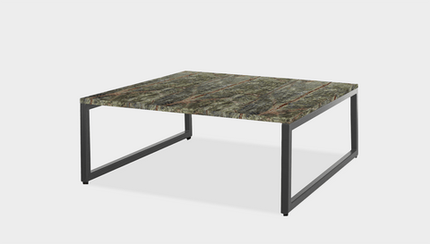 reddie-raw square coffee table 90 x 90 x 35H *cm / Stone~Forest Green / Metal~Grey Suzy Coffee Table Square