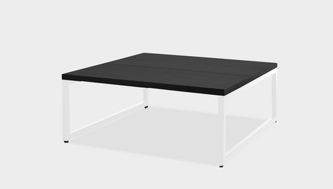 reddie-raw square coffee table 90 x 90 x 35H *cm / Wood Teak~Black / Metal~White Suzy Coffee Table Square