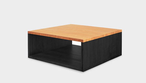 reddie-raw square coffee table 90 x 90 x 35H *cm / Wood Teak~Oak / Wood Teak~Black Bob Coffee Table Square