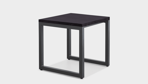 reddie-raw square side table 45W x 45D x 45H *cm / Wood Teak~Black / Metal~Grey Suzy Side Table Square