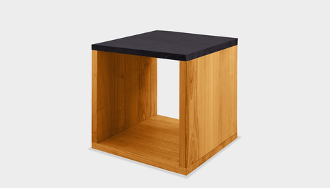 reddie-raw square side table 45W x 45D x 45H *cm / Wood Teak~Black / Wood Teak~Oak Bob Side Table Square