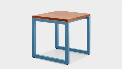 reddie-raw square side table 45W x 45D x 45H *cm / Wood Teak~Natural / Metal~Blue Suzy Side Table Square