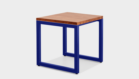 reddie-raw square side table 45W x 45D x 45H *cm / Wood Teak~Natural / Metal~Navy Suzy Side Table Square