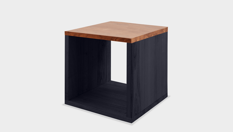 reddie-raw square side table 45W x 45D x 45H *cm / Wood Teak~Natural / Wood Teak~Black Bob Side Table Square