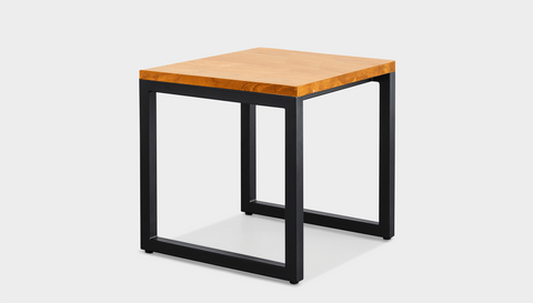 reddie-raw square side table 45W x 45D x 45H *cm / Wood Teak~Oak / Metal~Black Suzy Side Table Square