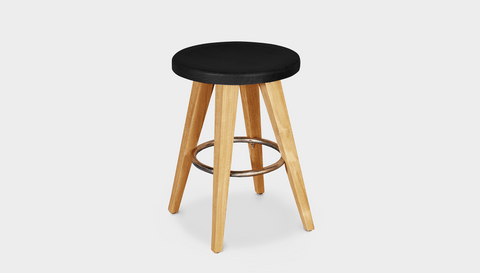 reddie-raw stool Wood Teak~Black / Wood Teak~Oak Vinny Stool