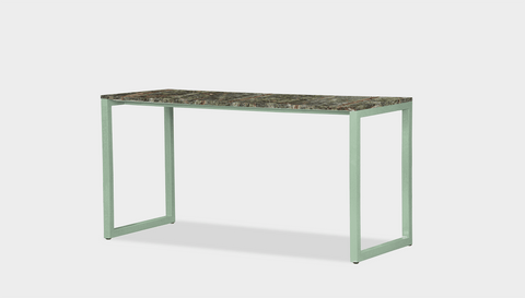 reddie-raw desk 150L x 35D x 75H *cm / Stone~Forest Green / Metal~Mint Suzy Desk