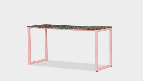reddie-raw desk 150L x 35D x 75H *cm / Stone~Forest Green / Metal~Pink Suzy Desk