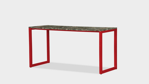 reddie-raw desk 150L x 35D x 75H *cm / Stone~Forest Green / Metal~Red Suzy Desk
