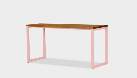 reddie-raw desk 150L x 35D x 75H *cm / Wood Teak~Natural / Metal~Pink Suzy Desk