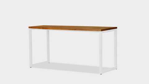 reddie-raw desk 150L x 35D x 75H *cm / Wood Teak~Natural / Metal~White Suzy Desk
