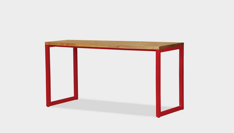 reddie-raw desk 150L x 35D x 75H *cm / Wood Teak~Oak / Metal~Red Suzy Desk