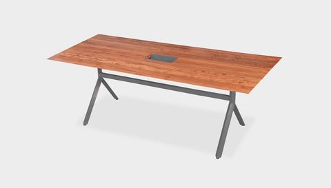 reddie-raw rectangular 160L x 90D x 75H *cm / Solid Reclaimed Wood Teak~Natural / Metal~Grey Andi Meeting Table / Hot Desk