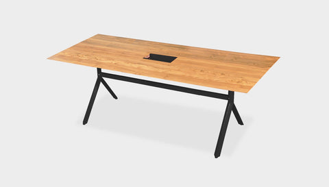 reddie-raw rectangular 160L x 90D x 75H *cm / Solid Reclaimed Wood Teak~Oak / Metal~Black Andi Meeting Table / Hot Desk