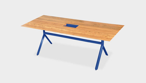 reddie-raw rectangular 160L x 90D x 75H *cm / Solid Reclaimed Wood Teak~Oak / Metal~Navy Andi Meeting Table / Hot Desk