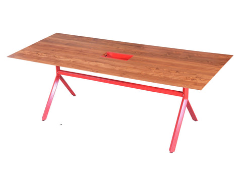 reddie-raw rectangular Andi Meeting Table / Hot Desk