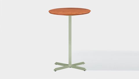 reddie-raw round 60dia x 100H *cm / Solid Reclaimed Wood Teak~Natural / Metal~Mint Andi Pedestal Cafe & Bar Table (2 Heights)