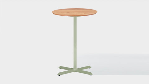 reddie-raw round 60dia x 100H *cm / Solid Reclaimed Wood Teak~Oak / Metal~Mint Andi Pedestal Cafe & Bar Table (2 Heights)