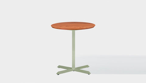 reddie-raw round 60dia x 75H *cm / Solid Reclaimed Wood Teak~Natural / Metal~Mint Andi Pedestal Cafe & Bar Table (2 Heights)