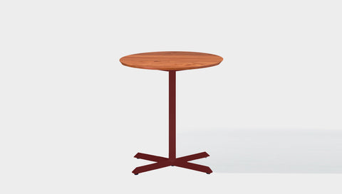 reddie-raw round cafe/bar table 60dia x 75H *cm / Solid Reclaimed Wood Teak~Natural / Metal~Rust Andi Pedestal Cafe & Bar Table (2 Heights)