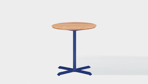 reddie-raw round 60dia x 75H *cm / Solid Reclaimed Wood Teak~Oak / Metal~Navy Andi Pedestal Cafe & Bar Table (2 Heights)