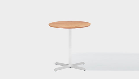 reddie-raw round 60dia x 75H *cm / Solid Reclaimed Wood Teak~Oak / Metal~White Andi Pedestal Cafe & Bar Table (2 Heights)