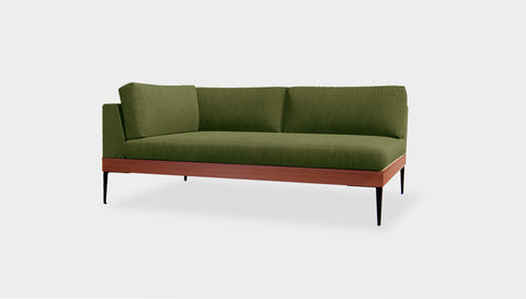 reddie-raw sofa (A220LH) 220W x 90D x 75H  (42H seat) *cm / Fabric~Magma Grass / Solid Reclaimed Wood Teak~Natural Andi Sofa Sectional