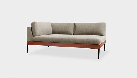 reddie-raw sofa (A220LH) 220W x 90D x 75H  (42H seat) *cm / Fabric~Magma Latte / Solid Reclaimed Wood Teak~Natural Andi Sofa Sectional