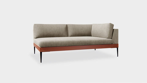reddie-raw sofa (A220RH) 220W x 90D x 75H  (42H seat) *cm / Fabric~Magma Latte / Solid Reclaimed Wood Teak~Natural Andi Sofa Sectional