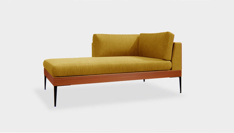 reddie-raw sofa (C160LH) 90W x 160D x 75H (42H seat) *cm / Fabric~Magma Dijon / Solid Reclaimed Wood Teak~Natural Andi Sofa Sectional