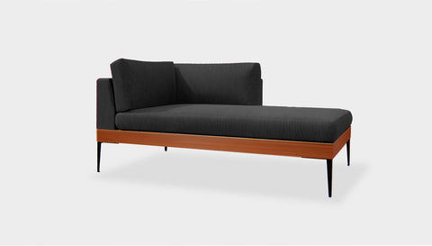 reddie-raw sofa (C160RH) 90W x 160D x 75H (42H seat) *cm / Fabric~Magma_Onyx / Solid Reclaimed Wood Teak~Natural Andi Sofa Sectional