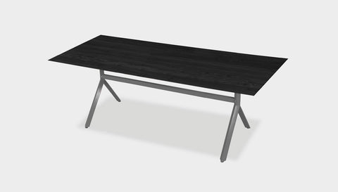 reddie-raw rectangular 160L x 90D x 75H *cm / Solid Reclaimed Wood Teak~Black / Metal~Grey Andi Table